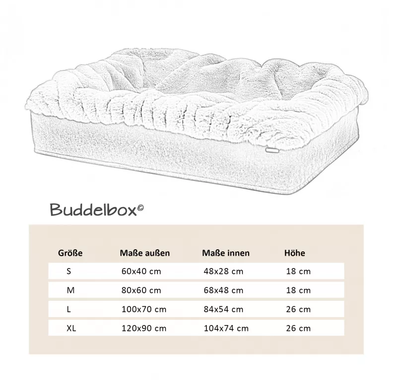 Maul Hundebett mit Rand Buddelbox Kharlo M